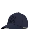 Cotton-twill cap with embroidered stacked logo