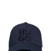 Cotton-twill cap with embroidered stacked logo