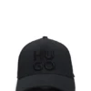 Cotton-twill cap with embroidered stacked logo