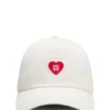 Cotton-twill cap with heart branding