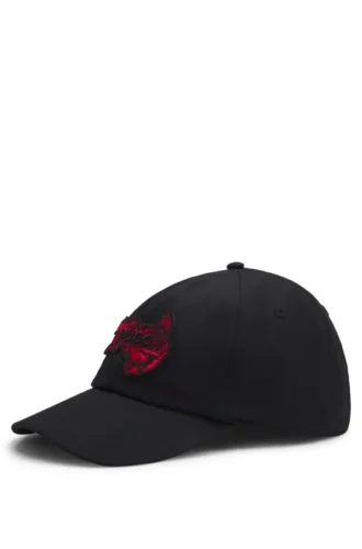 Cotton-twill cap with logo-patch detailing