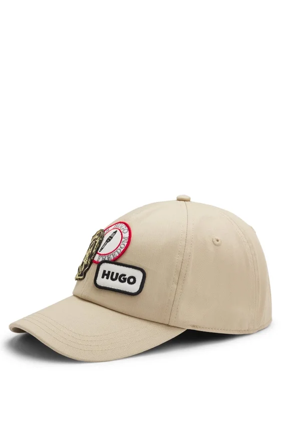 Cotton-twill cap with logo-patch detailing Cotton-twill cap with logo-patch detailing