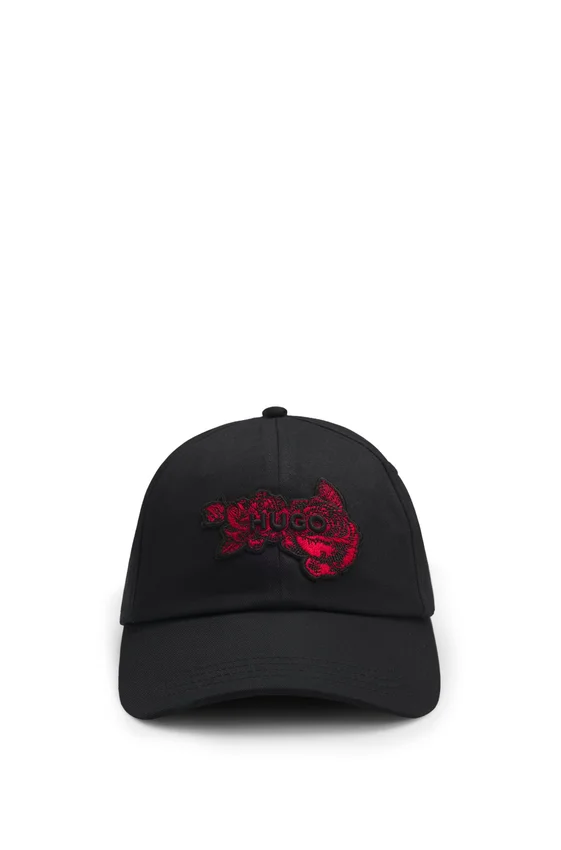 Cotton-twill cap with logo-patch detailing Cotton-twill cap with logo-patch detailing