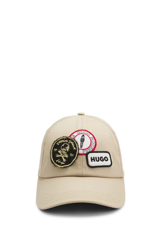 Cotton-twill cap with logo-patch detailing Cotton-twill cap with logo-patch detailing