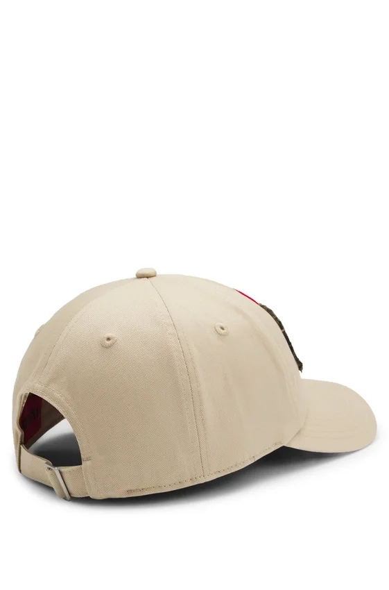 Cotton-twill cap with logo-patch detailing Cotton-twill cap with logo-patch detailing