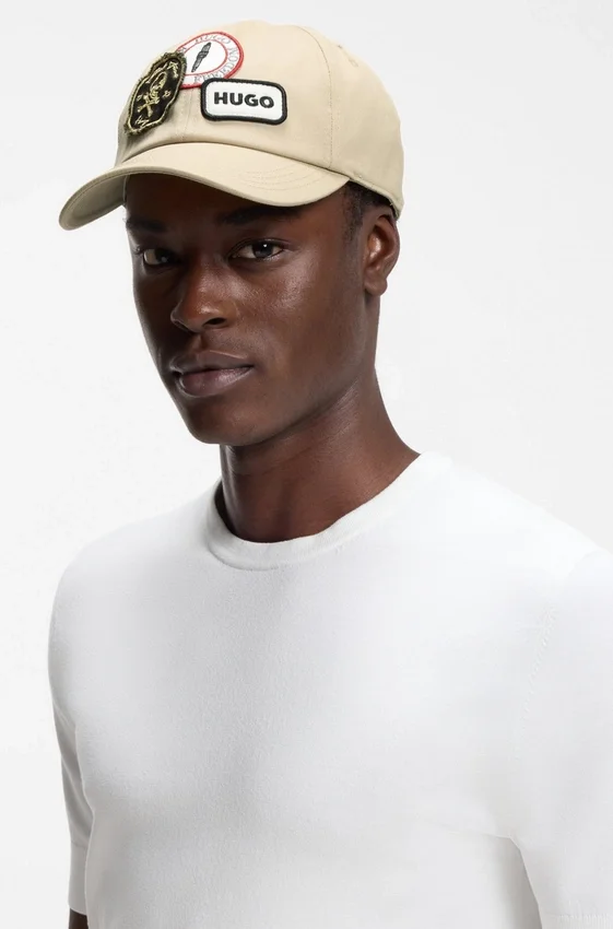 Cotton-twill cap with logo-patch detailing Cotton-twill cap with logo-patch detailing
