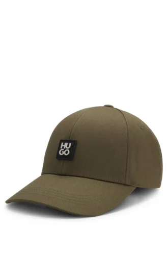 Cotton-twill cap with stacked logo
