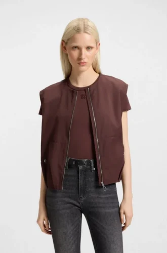 Cotton-twill gilet in a relaxed fit Cotton-twill gilet in a relaxed fit