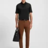Covered-placket polo shirt in a regular fit