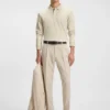 Covered-placket polo shirt in cotton and cashmere