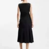 Cowl-neck asymmetric top in mercerized cotton