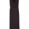 Cowl-neck dress with rear metal detail
