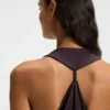 Cowl-neck dress with rear metal detail