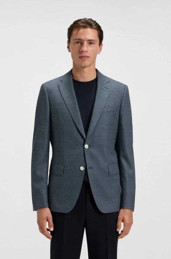Crease-resistant jacket in a wool blend Crease-resistant jacket in a wool blend