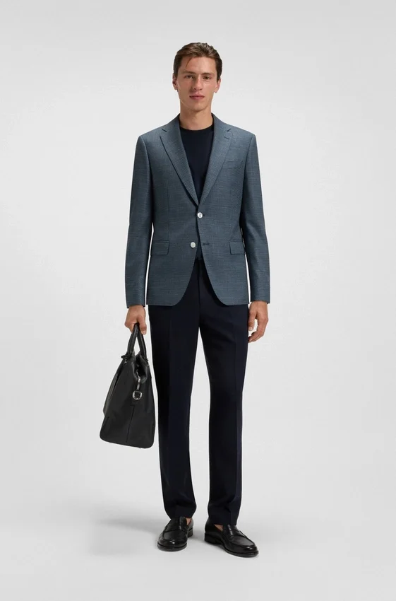 Crease-resistant jacket in a wool blend Crease-resistant jacket in a wool blend