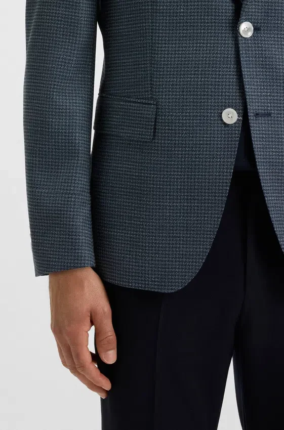 Crease-resistant jacket in a wool blend Crease-resistant jacket in a wool blend