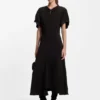 Crepe dress with keyhole neckline Crepe dress with keyhole neckline