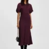 Crepe dress with keyhole neckline Crepe dress with keyhole neckline