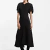 Crepe dress with keyhole neckline Crepe dress with keyhole neckline