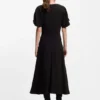 Crepe dress with keyhole neckline Crepe dress with keyhole neckline