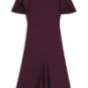 Crepe dress with keyhole neckline Crepe dress with keyhole neckline