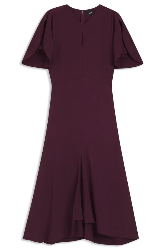Crepe dress with keyhole neckline Crepe dress with keyhole neckline