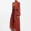 Crepe-georgette dress with detachable scarf