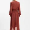 Crepe-georgette dress with detachable scarf