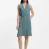 Crepe wrap dress with belt Crepe wrap dress with belt