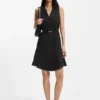 Crepe wrap dress with belt Crepe wrap dress with belt