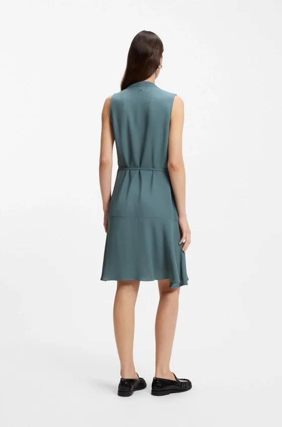 Crepe wrap dress with belt Crepe wrap dress with belt