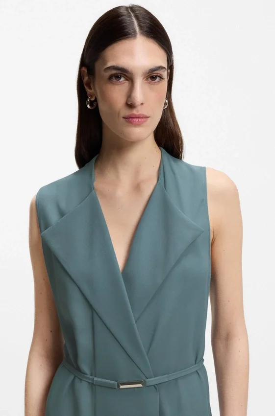 Crepe wrap dress with belt Crepe wrap dress with belt
