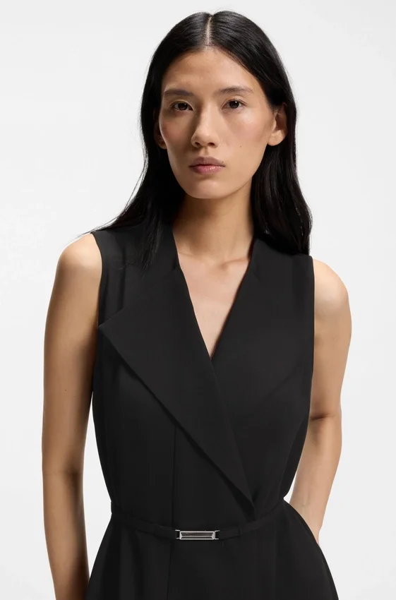Crepe wrap dress with belt Crepe wrap dress with belt