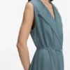 Crepe wrap dress with belt Crepe wrap dress with belt