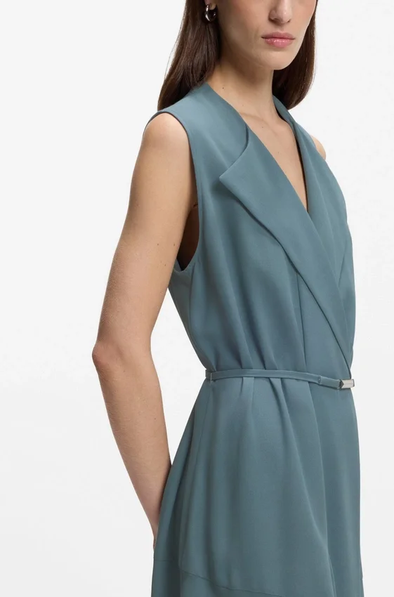 Crepe wrap dress with belt Crepe wrap dress with belt