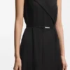 Crepe wrap dress with belt Crepe wrap dress with belt
