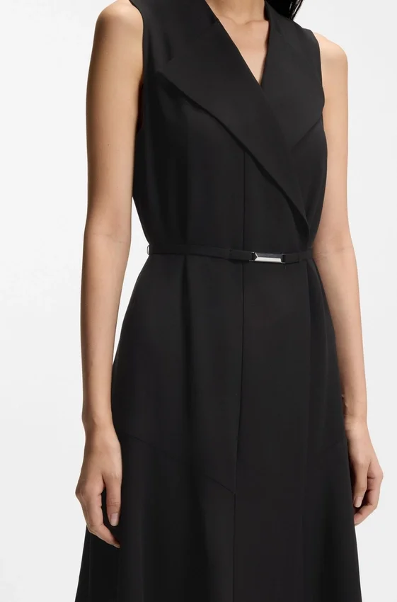 Crepe wrap dress with belt Crepe wrap dress with belt