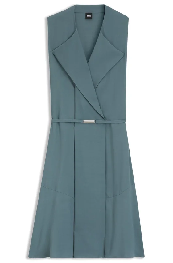 Crepe wrap dress with belt Crepe wrap dress with belt