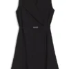 Crepe wrap dress with belt Crepe wrap dress with belt
