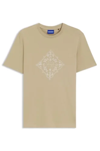 Crew-neck T-shirt in breathable cotton