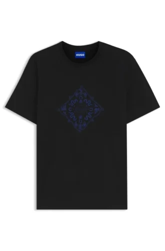 Crew-neck T-shirt in breathable cotton