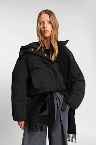Crinkle-fabric jacket in a regular fit