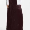 Crinkle-textured satin skirt with asymmetric hem Crinkle-textured satin skirt with asymmetric hem