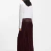 Crinkle-textured satin skirt with asymmetric hem Crinkle-textured satin skirt with asymmetric hem