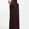 Crinkle-textured satin skirt with asymmetric hem Crinkle-textured satin skirt with asymmetric hem