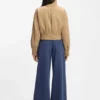 Cropped jacket in paper-touch cotton twill Cropped jacket in paper-touch cotton twill