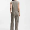 Cropped waistcoat in a wool blend