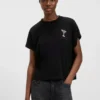 Crystal-artwork T-shirt in cotton jersey