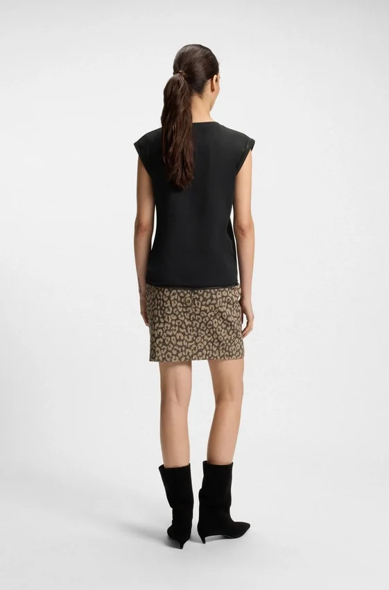 Crystal-logo top in cotton jersey Crystal-logo top in cotton jersey