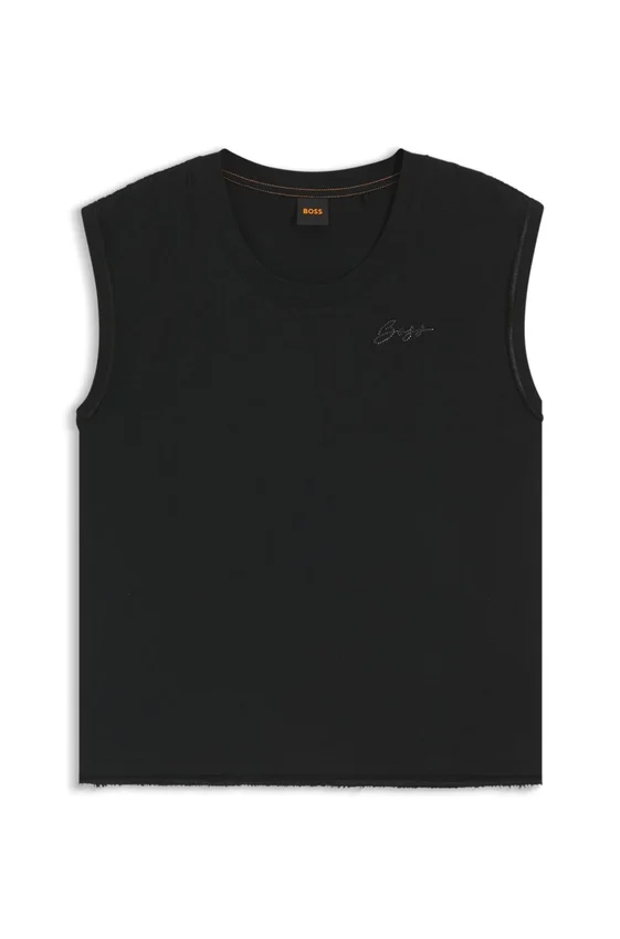 Crystal-logo top in cotton jersey Crystal-logo top in cotton jersey